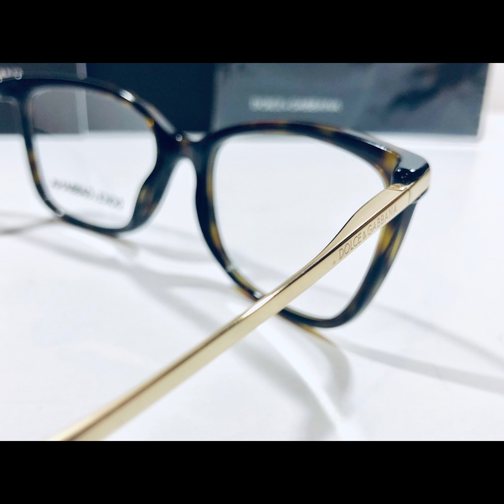 Dolce & Gabbana Eyeglasses Havana Brown w/ Gold - Picture 4 of 8